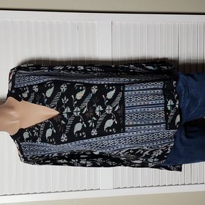 Lucky Brand Womens Long Sleeve Pullover Blouse Size Medium